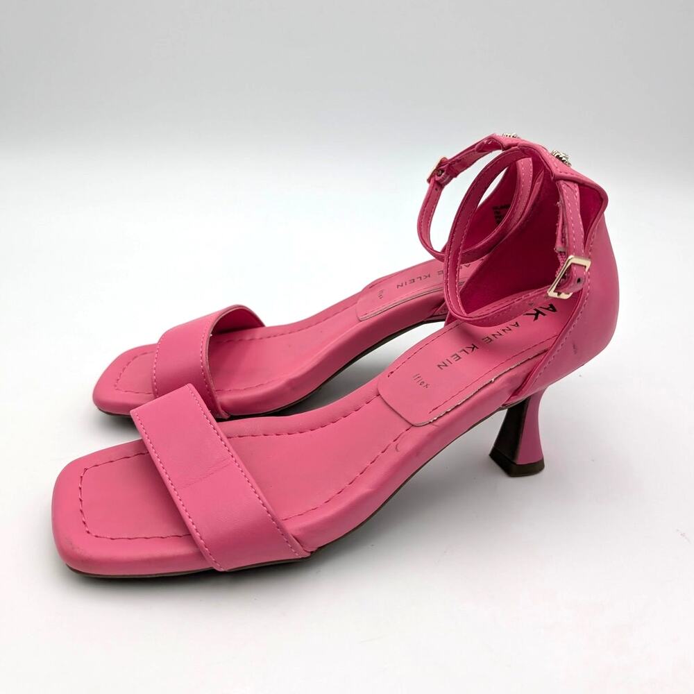 Anne Klein Jade Ankle Strap Sandals Open Toe Women's Pink Size US7M EU37